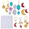 Earring Pendant Epoxy Silicone Mold DIY Star Moon Cloud Shape Keychain Necklace Charms Crafts Making UV Resin Jewelry Molds