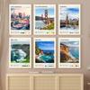 Modern Vintage Wall Art – Travel Scenery of Los Angeles and San Francisco HD Canvas Print Poster for Home and Living Room Decor