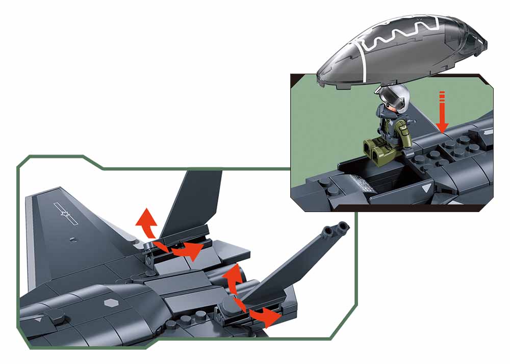 Latest 169Pcs Air Force J20 Stealth Fighter Jet Model Construction Blocks Sets Educational Toy For Kidss For Kids