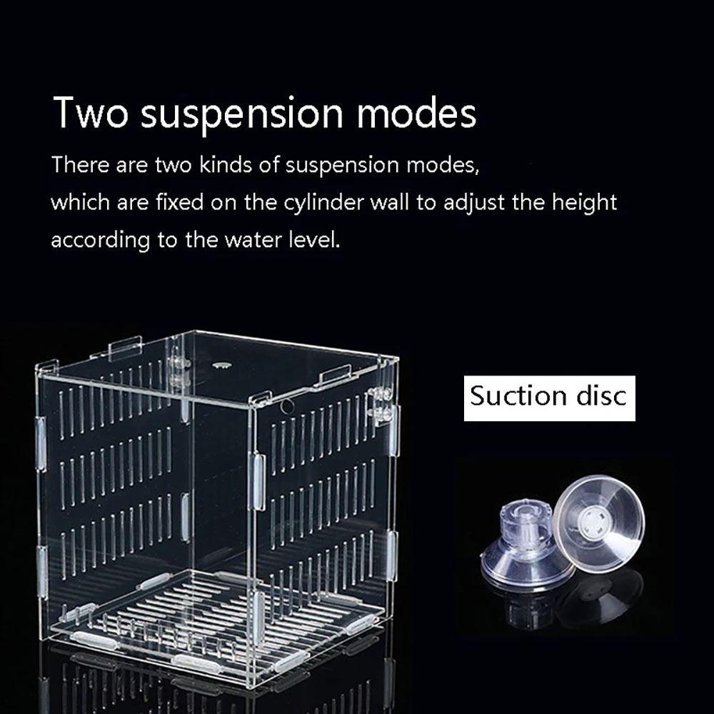 1Pcs Small Fry Aquarium Isolation Box Spawning Hatching Clear Breeding Box Acrylic Hatchery Divider Hydroponic Plant Box