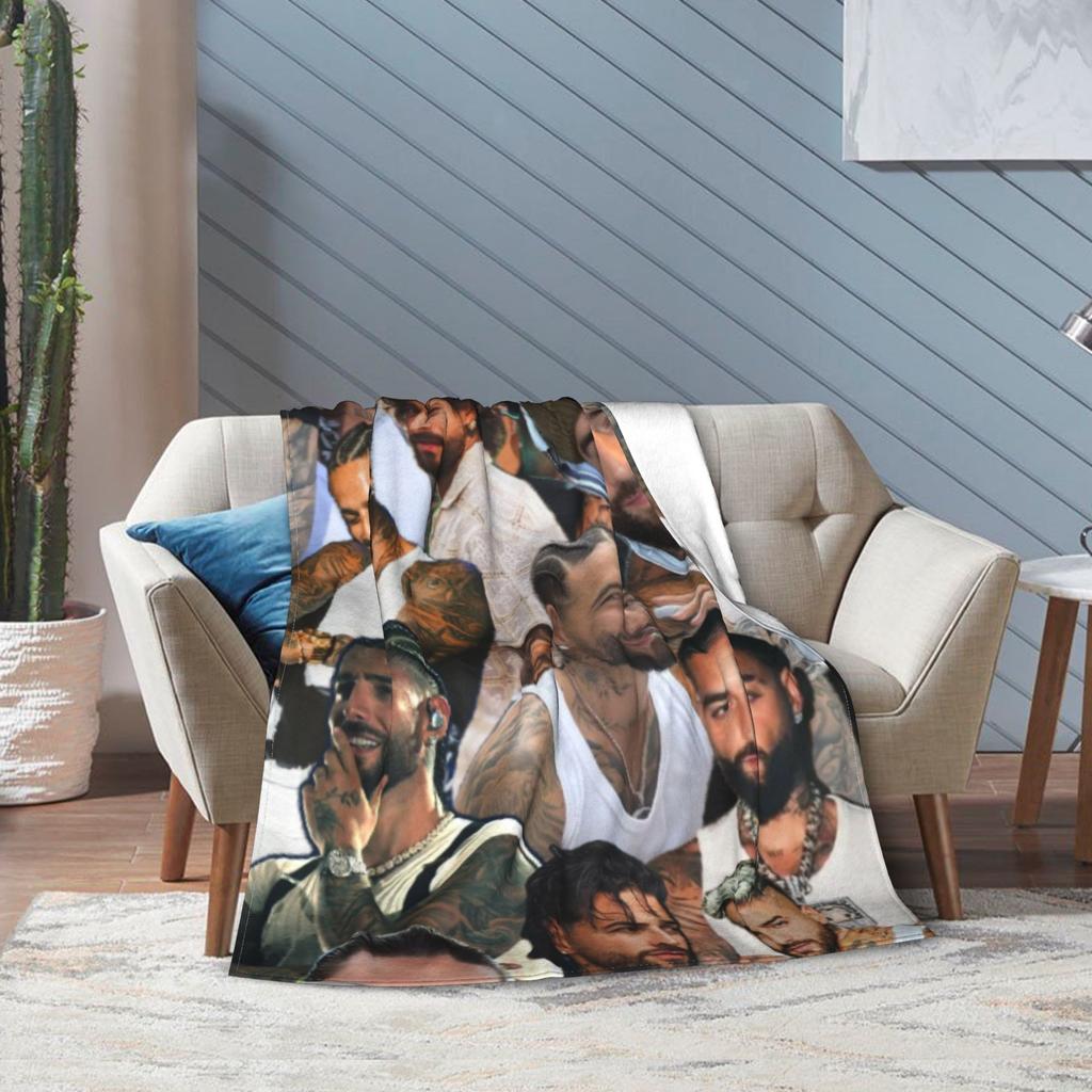 Maluma Pretty Dirty rapper  Blanket Warm Cozy Fluffy  Throw Blankets for Sofa 50x60 Inch Multi-size Plush Thin Quilt