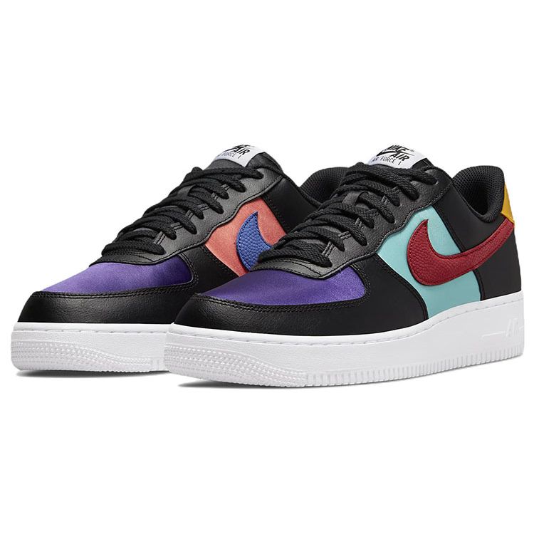 NBA X Nike Air Force 1 07 LV8 EMB WNBA Men Sneakers Black Washed-Teal Court-Purple DH7436-001