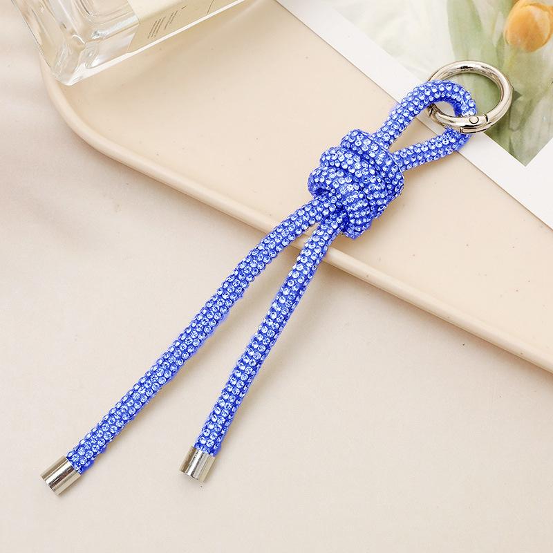 Sparkling Rhinestones Keychain Charm Elegant Hanging Rope Accessories For Phone Stylish Bag Pendant Trendy Ladies Keyring