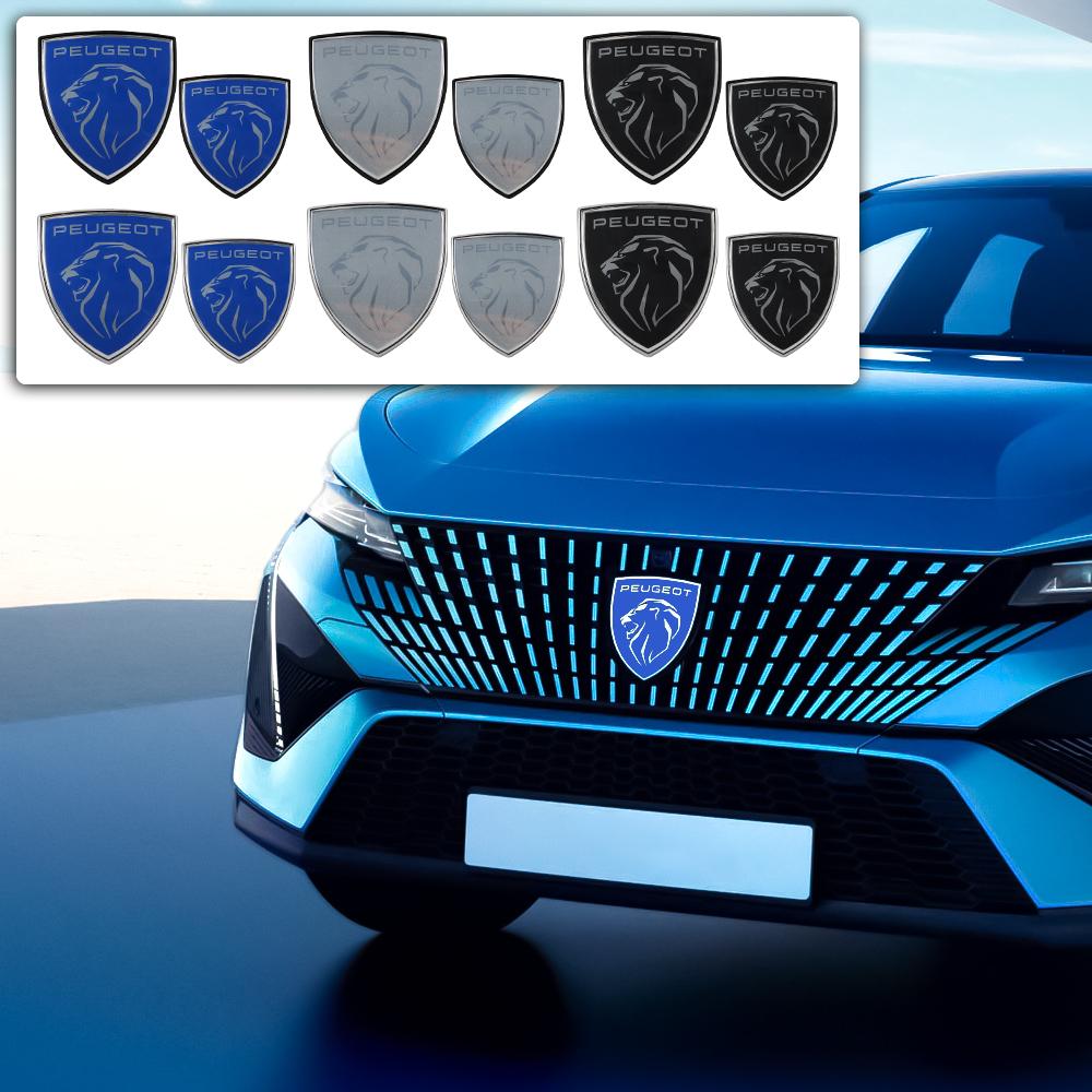Car Front Grille Emblem Sticker Body Trunk Badge Decoration Decal For Peugeot 207 206 208 308 307 408 107 3008 2008 Accessories