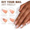 Natural and Stylish French Manicure Nail Tips with Different Sizes Nail Art Tools and Accessories