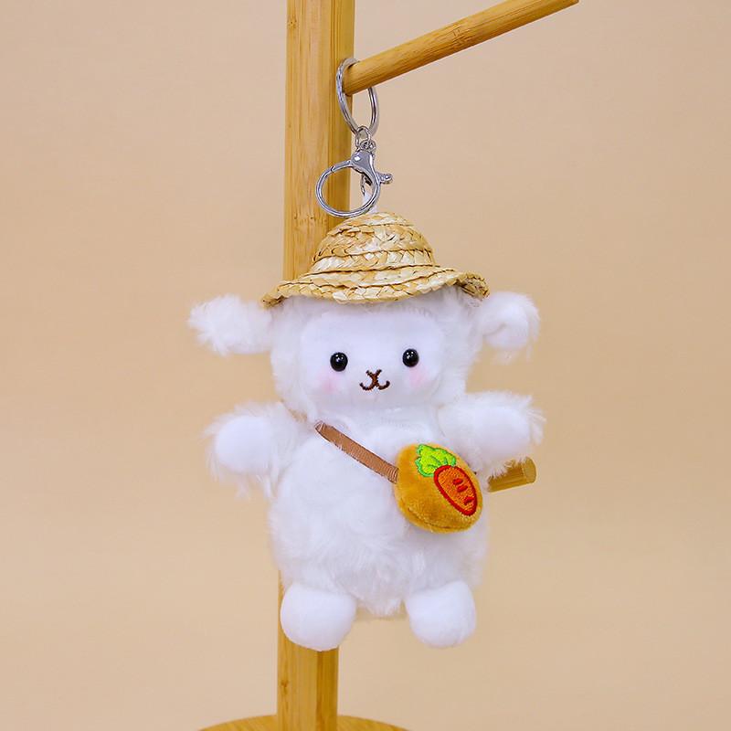 

Adorable Sheep Plush Keychain With Small Crossbody Bag For Bag Accessory And Party Favor коричневий