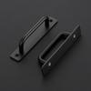 2pcs Barn Door Handles, Sliding Door Handle, Black Cabinet Handles, Door Pull Handle, Sliding Closet Door Handle for Hotels