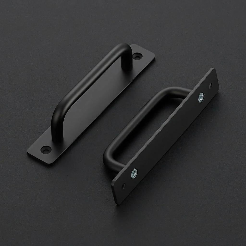 2pcs Barn Door Handles, Sliding Door Handle, Black Cabinet Handles, Door Pull Handle, Sliding Closet Door Handle for Hotels