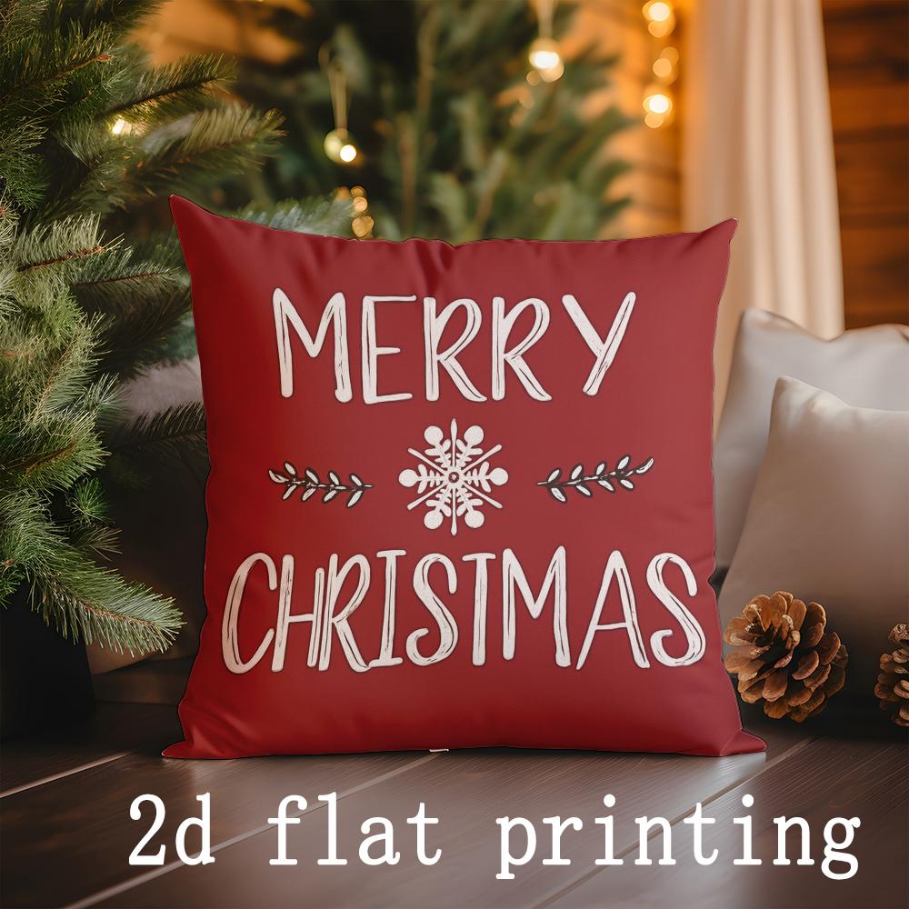 Home Decor Christmas-Themed Cute Pillow Covers Suitable For Sofa Bedroom Car Pillow Cover Cushion Rectangular Back Cushion