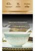 Tangshan Bone China Tableware Set: Underglaze Rice Bowls, Plates, Noodle & Soup Bowls, Chopsticks Combination.
