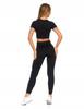 Women's Seamless High Waisted Shaping Sports Leggings MORAJ L/XL BLACK