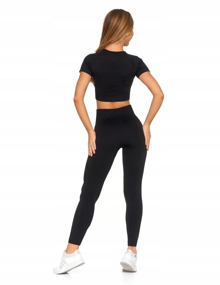Women's Seamless High Waisted Shaping Sports Leggings MORAJ L/XL BLACK