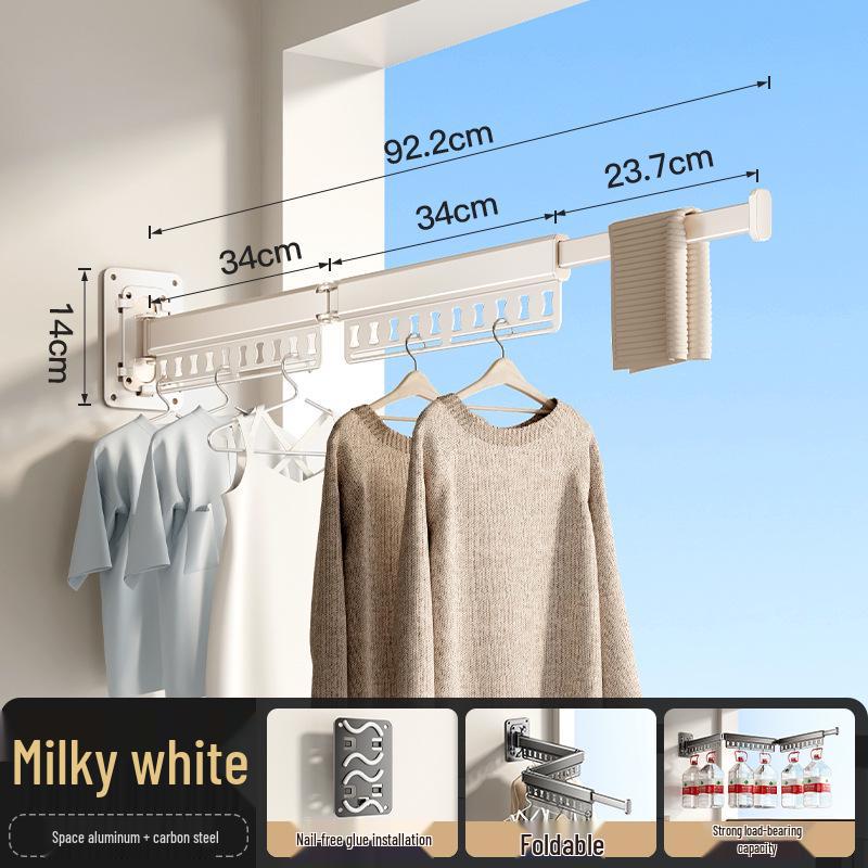 Invisible Retractable Folding Clothes Drying Rack for Indoor/Outdoor Use