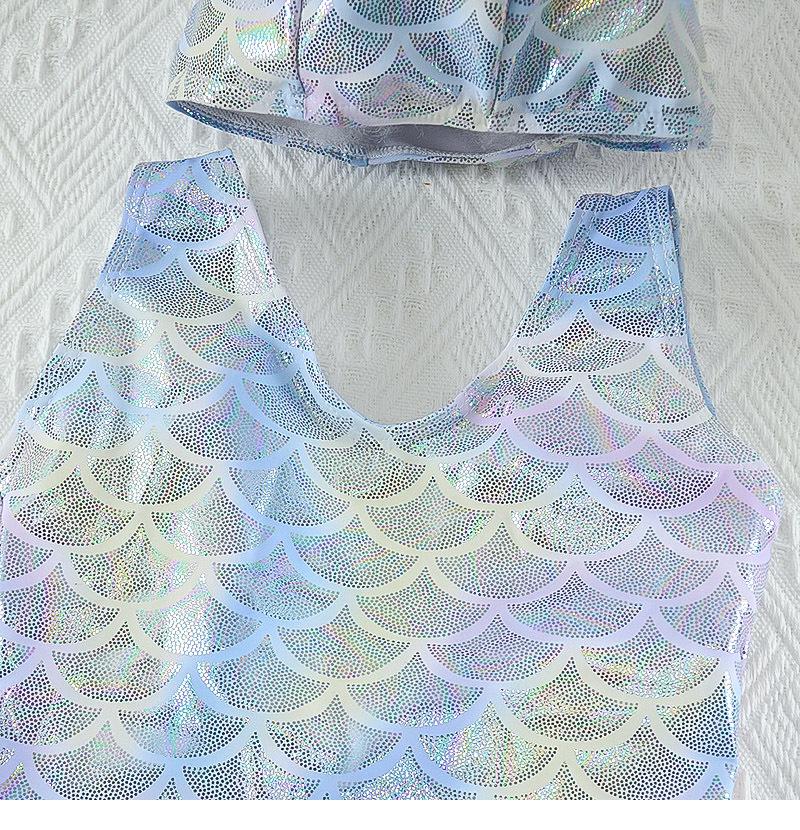 2023 Summer Girls' European Mermaid One-Piece Swimsuit Dress