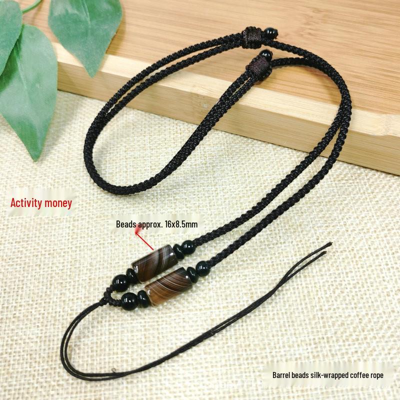 DIY Agate Jade Pendant Lanyard for Men & Women - Necklace Hanging Rope