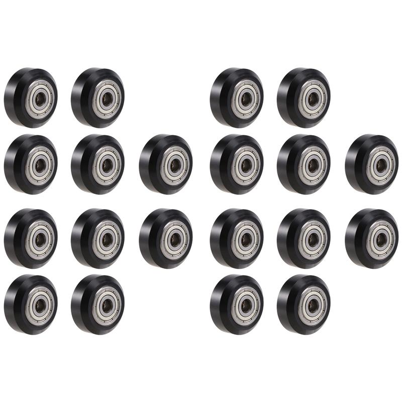 

C-Зручний-20 шт./Слот POM Пластикові Колісні Шківи Кулькопідшипники 625ZZ Деталі 3D-Принтера Кругла Натяжна Шестерня Деталь Perlin V 3D-Принтер 2.25mm чорний