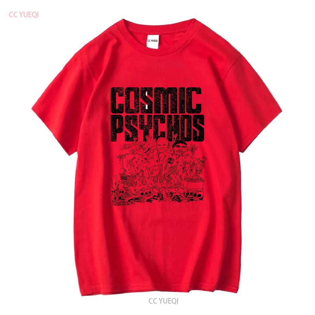 Seltenes Cosmic Psychos Band T-Shirt für Fans S4455 Lang- oder Kurzarm Vintage Gewaschen Dehnbar Weich Stylisch Atmungsaktiv Unisex
