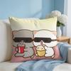Sweet Cute PPeach Gomas Cushion Cover Square Pillow Bedroom Sofa Leisure Comfort Living Room Home Decoration X