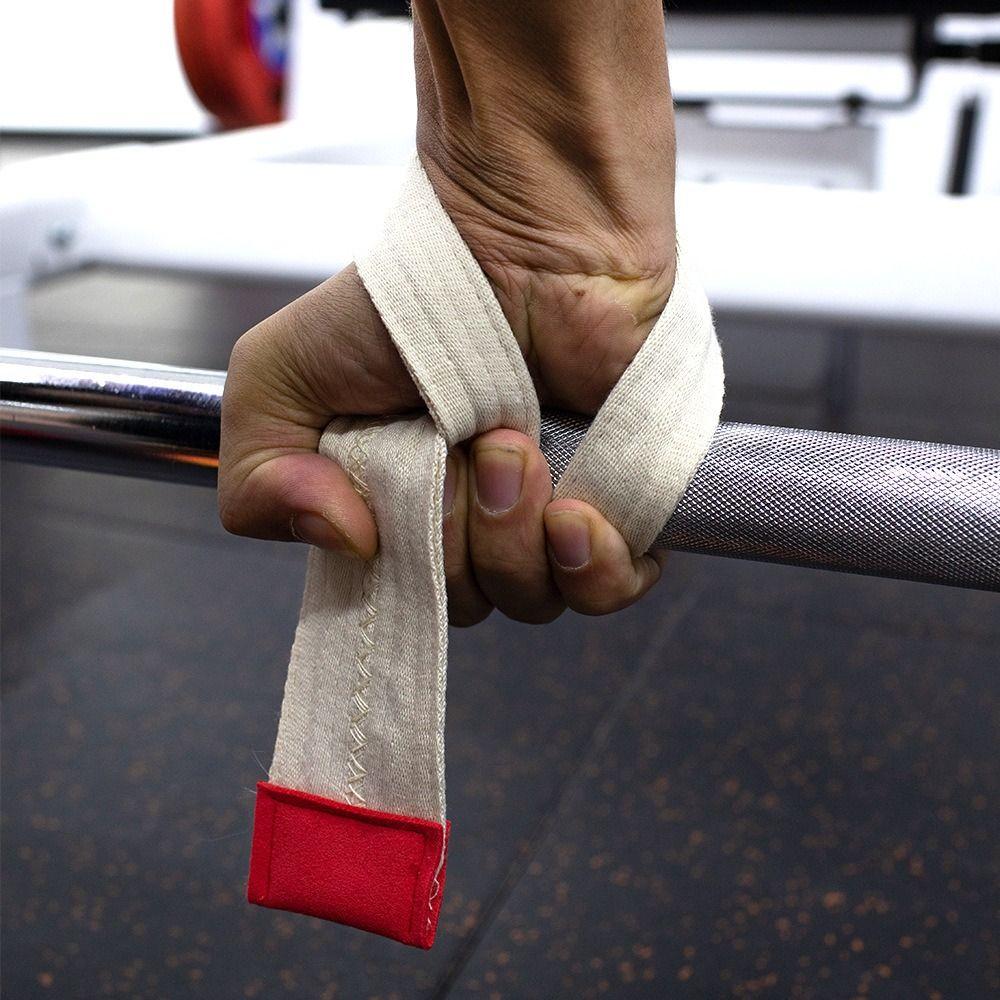 1 Pair Cotton Lifting Straps Wear-resistant Deadlift Fitness Straps Weightlifting