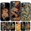 Retro Chinese Dragon Totem Coque Shell For iPhone 17 Air 15 16 14 13 12 Pro Max 11 Pro Max Plus Phone Case Cover
