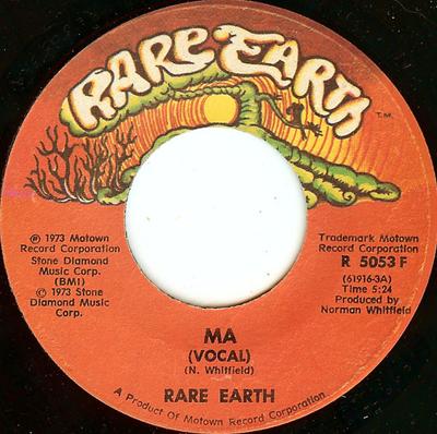 Disque 7 pouces RARE EARTH - Ma R5053F Rare Earth 1973 US Rock Occasion