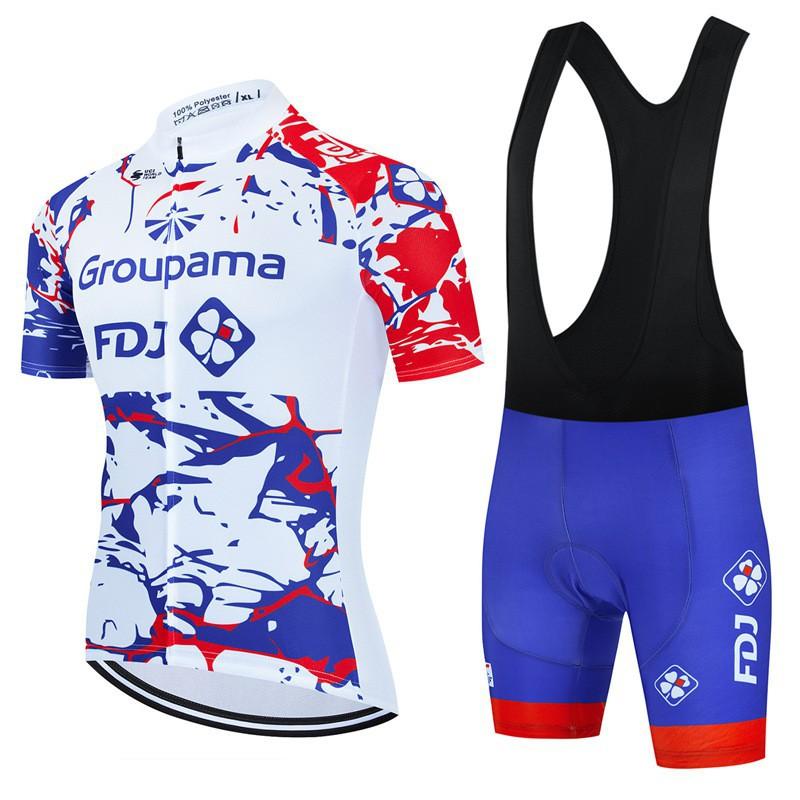 FDJ Cycling Suit Set Bicycle Short-sleeved Shorts Men Women Mountain Road Clothes Team Edition