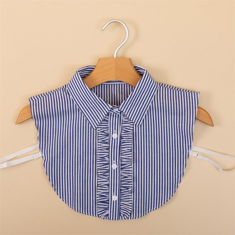 Mens Striped Formal Suit Fake Collar for Women Lapel Shirt Detachable Collar Sweater Suits Removable False Collar Neck Ties