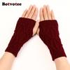 Botvotee Sleeves for Women Y2k Accessories Free Shipping Arm Warmers Short Sleeves Knitted Fingerless Gloves Winter Arm Guard