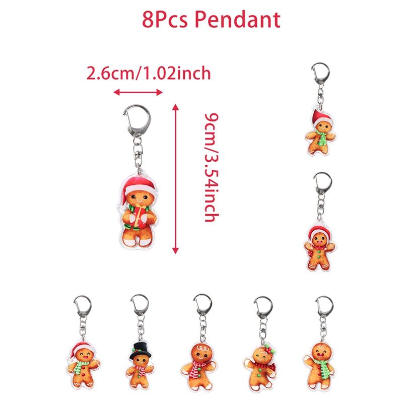 Christmas Keychain Pendant Xmas Tree Elk Snowman Keyring Merry Christmas Decor For Home 2025 Navidad Noel Happy New Year Gift