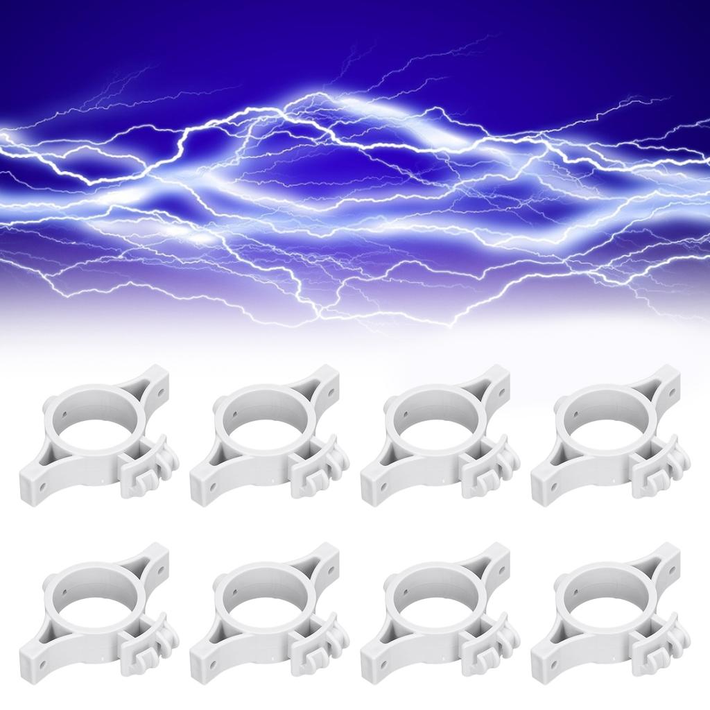 50pcs Electric Fence Insulators Pulse Electric Fence Terminal Rod Insulators with 3.2cm Hole for Farm