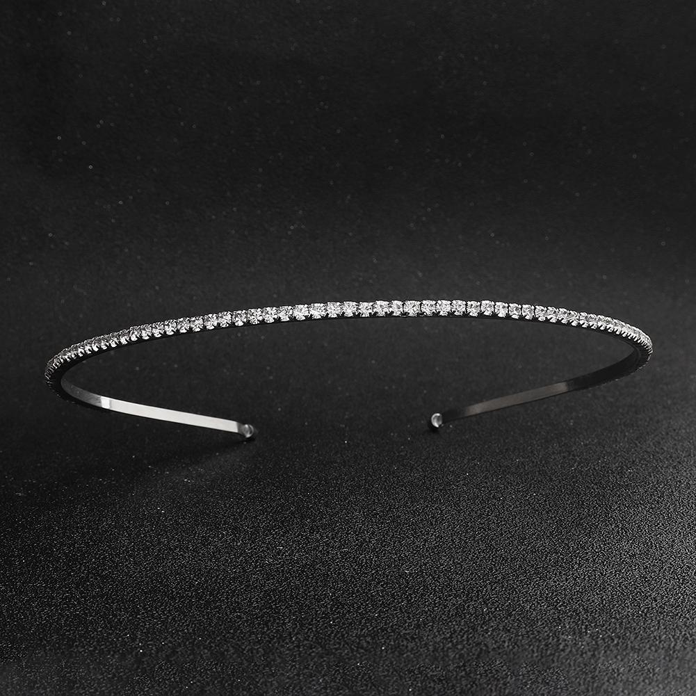 Simple Crystal Women's Hair Bands Fashion Alloy Mori Princess Headband Headdress Party Holiday Jewelry Hair Accessories Tiara