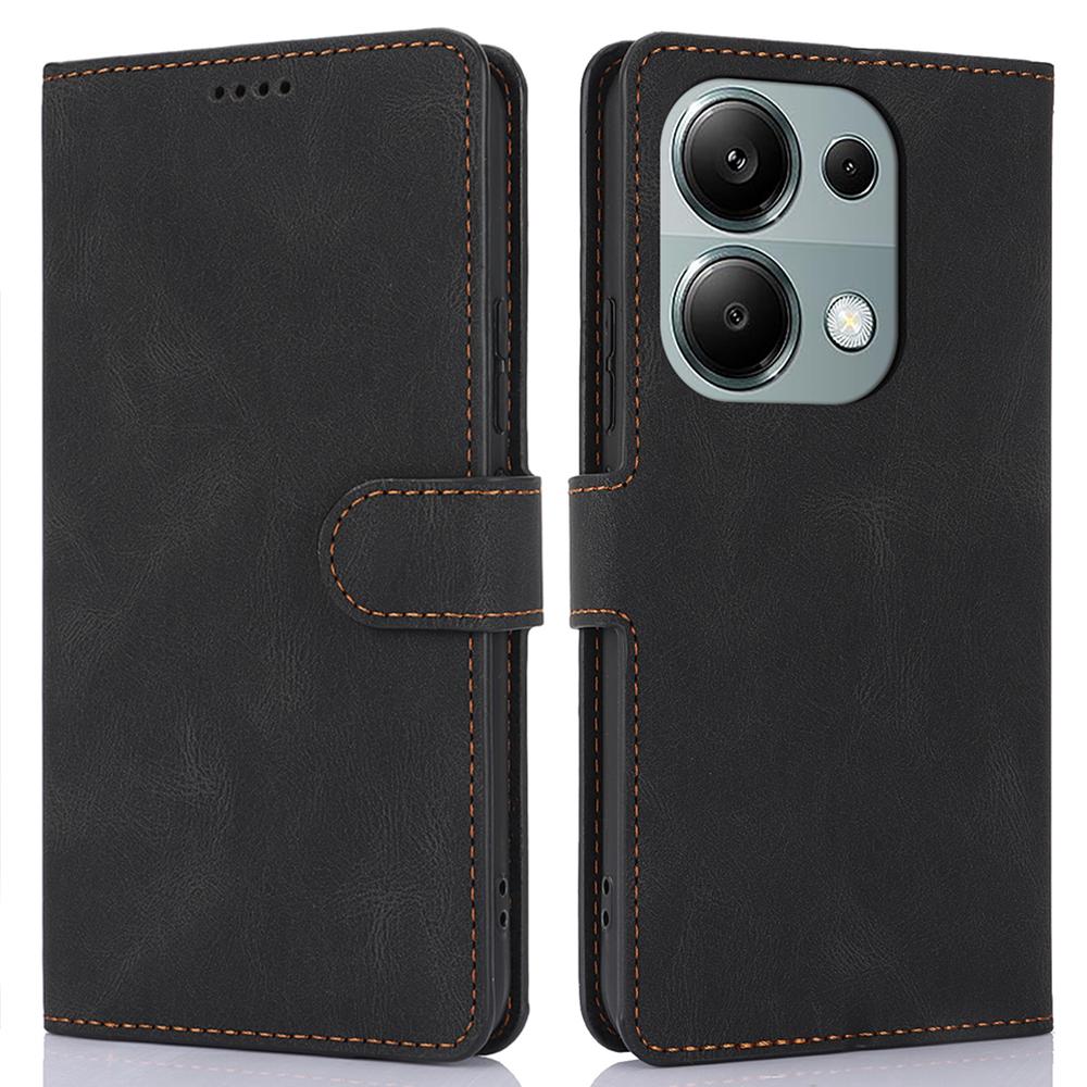 Für Xiaomi Redmi Note 13 4G Brieftaschenhüllen Sturzsichere Leder-Handyhülle
