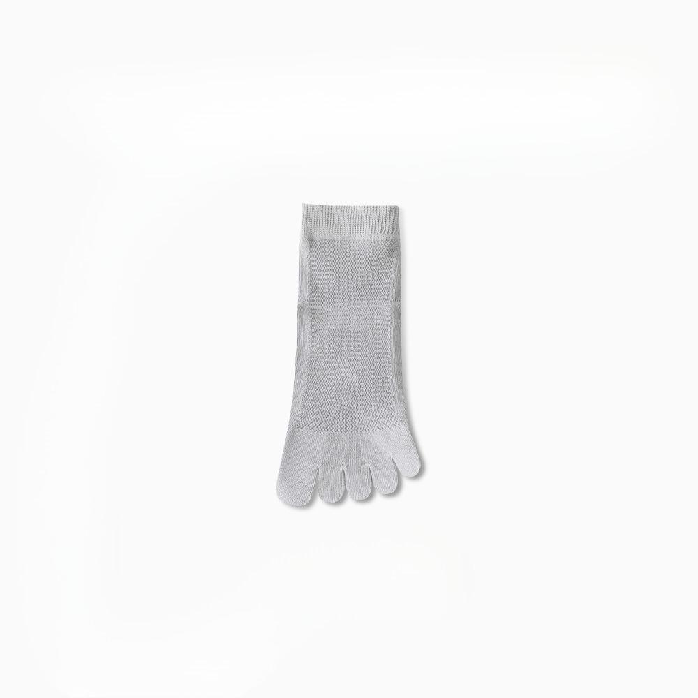 Sommer Herren Fünf-Zehen-Socken, Mesh Atmungsaktiv Einfarbig Mittelwaden-Socken, Sport Schweißabsorbierend und Geruchsneutral Modische Freizeit-Socken