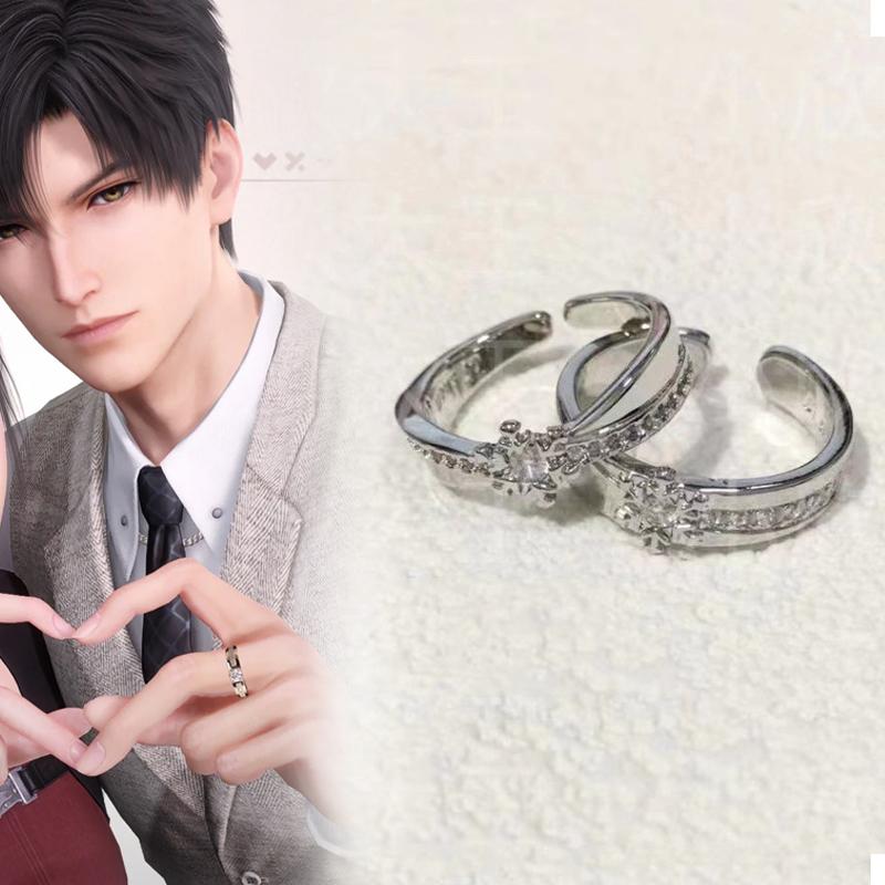 Juego Amor Y Espacio Profundo Rafayel Xavier Zayne Anillo de Cosplay Unisex Anillos de Boda Ajustables Joyería para Parejas Accesorios Regalos
