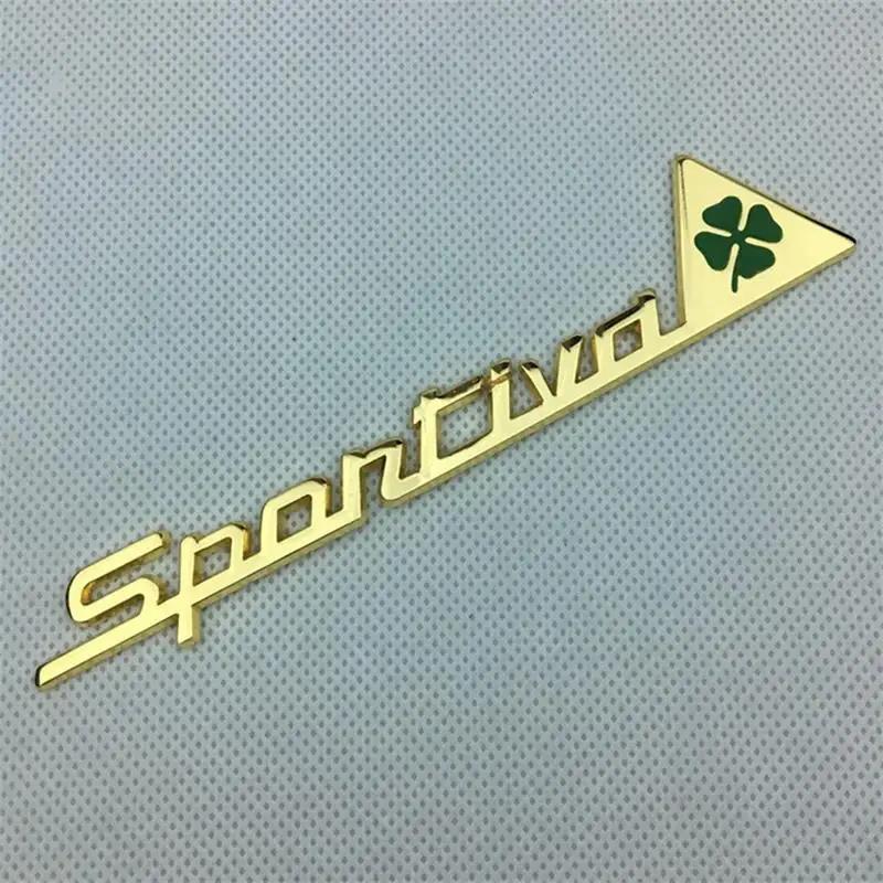 SVMHZ1 Car Styling Side Window Sticker SPORTIVA Logo Badge For Alfa Romeo 159 156 147 4C Giulia Stelvio Giulietta Mito Auto Accessories