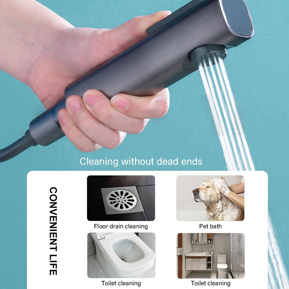 Digital Display Rainfall Shower Brass Shower Set Shower Bathroom Shower Mixer Shower Head Rainshower Head Button Switch Design Hot and Cold