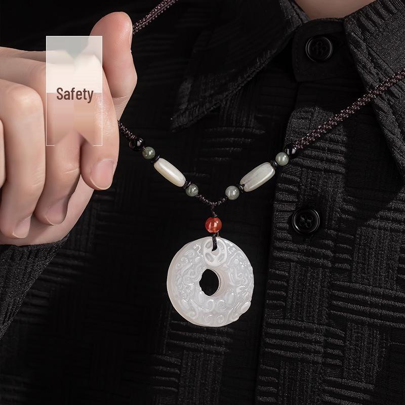 Unisex Afghanistan Jade Pi Xiu Necklace: Men's Jade Pendant, Ideal Birthday Gift for Boyfriend