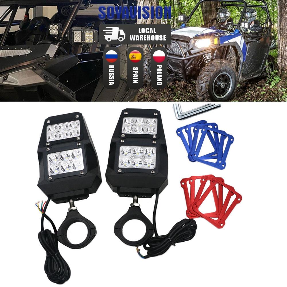 

1,5 -2 UTV боковые зеркала заднего вида светодиодный светильник для Polaris RZR Honda Yamaha Can-am X3 Cfmoto Arctic Cat ATV