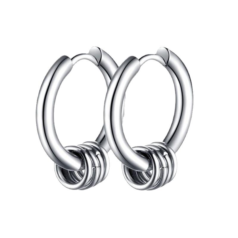 1 Paar Modische Punk Gothic Edelstahl Hängeohrringe Stecker für Damen Herren Gothic Street Pop Hip Hop Rock Ohrschmuck Geschenk