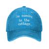 Unisex  Im Coming To the Cottage Heated Rivalry Print Hat Casual Distressed Washed  Baseball Cap Adjustable