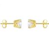 Jewels Prim 1Ct Round Cut Lab Created Diamond Stud Earrings Solid Real14K Yellow Gold Push Basket Earrings Jewellry For Women's Wear