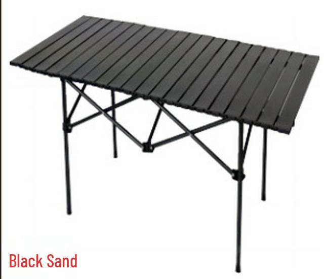 Adjustable Height Portable Folding Camping Table - Egg Roll Design