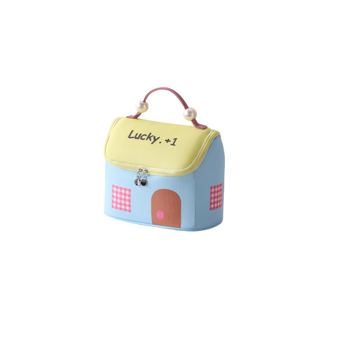 

Aylashine Cute Little House Design Makeup Large Perfect for Travel and Outdoor Fruit Lucky 1 Pouch, Capacity, Waterproof, Portable, Use, Colors, + - синий