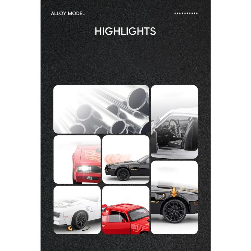 NEU 1/32 Pontiac Firebird Legierung Muscle Car Modell Sound und Licht Rückzug Kinder Spielzeug Sammlerstücke Geburtstagsgeschenk