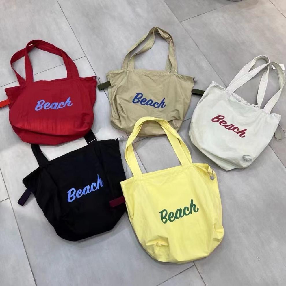 Korean-Style Canvas Tote: 2024 Large-Capacity, Single-Shoulder Drawstring Bag