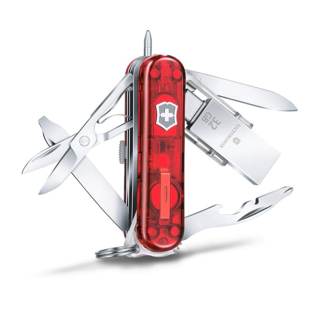 Victorinox Midnight Manager 32GB USB Flash with LED USB USB @work Drive, Multi-Tool Light, 3.1 & 3.0 [Product Code 4.6336.TG32]