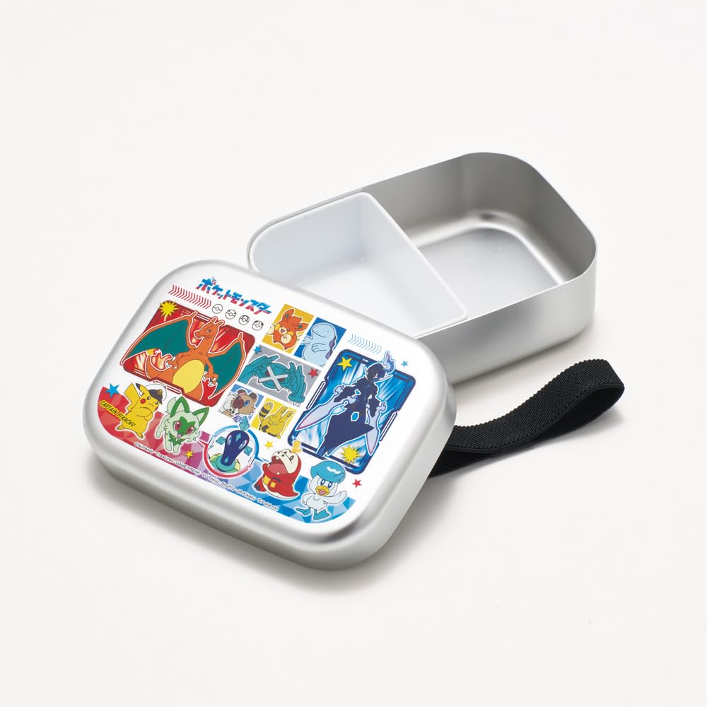 Skater Bento Box, 370ml, Aluminum, Insulated, Lunch Belt Included, Pokémon 24, Made in Japan, Pokémon ALB5NV-A