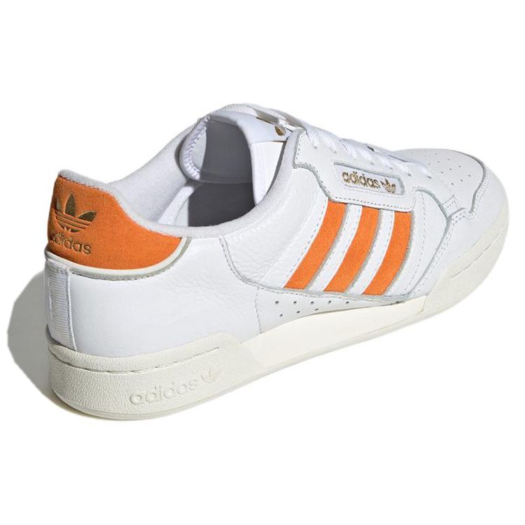 Adidas Adidași Unisex Continental 80 Stripes Alb Portocaliu Rush Alb-Cloud Alb-Off GZ6267