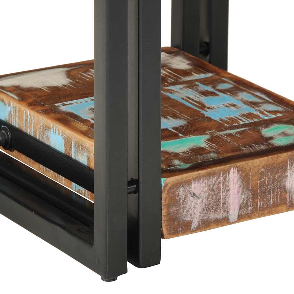 Nightstand 30 X 30 X 40 Cm Solid Upcycled Wood
