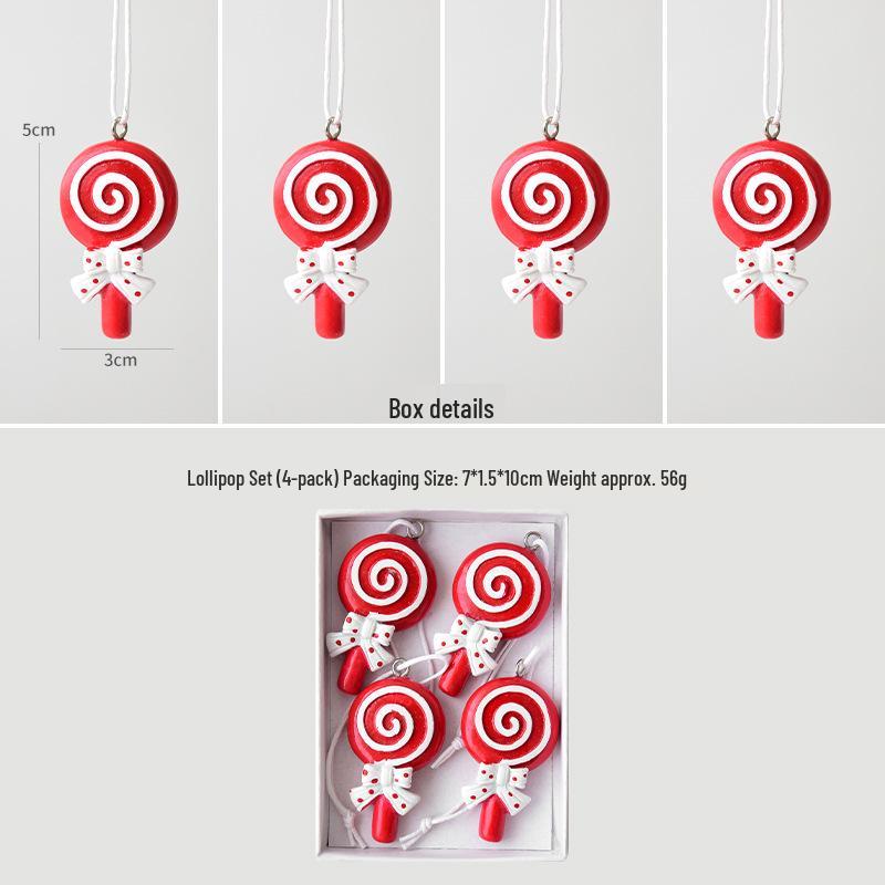 NUCHI Gingerbread Man Candy Ornament Set for Christmas Tree DIY Decoration